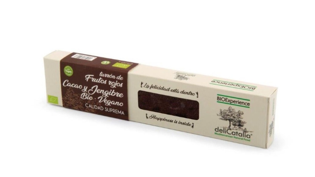 TORRÓ FRUITS VERMELLS, CACAU I GINGEBRE ECO Delicatalia 165g