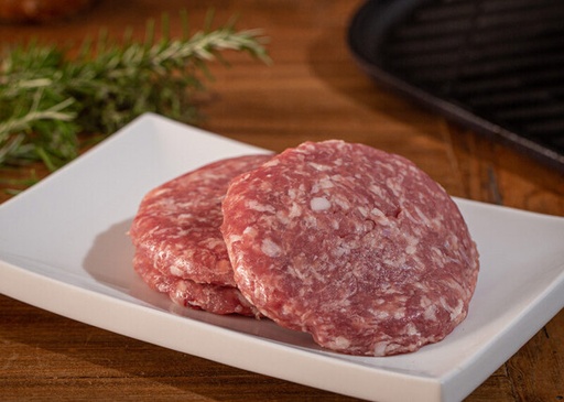 [Per Encàrrec] PACK 4 U. HAMBURGUESES DE PORC dpagès ECO (paquet d'aprox. 480-500 g - preu per paquet)